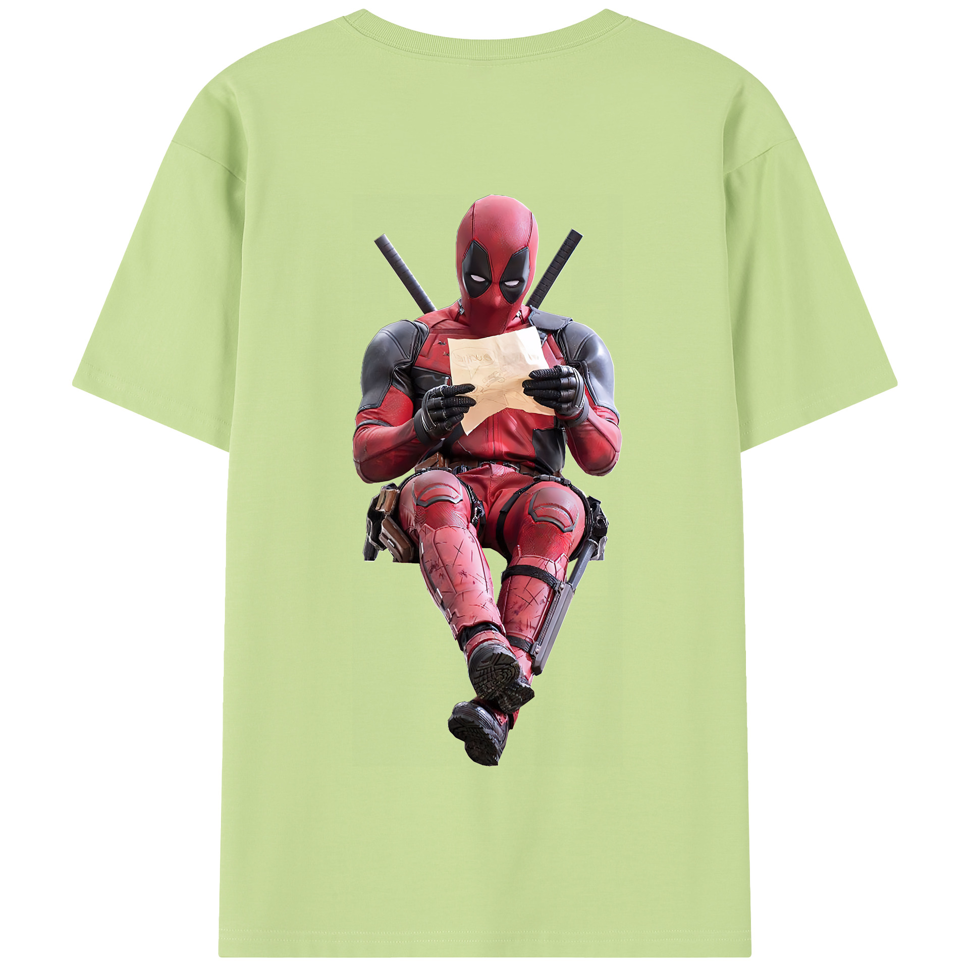 （画像用） Deadpool デッドプール 綿100％半袖Tシャツ（背面プリント）